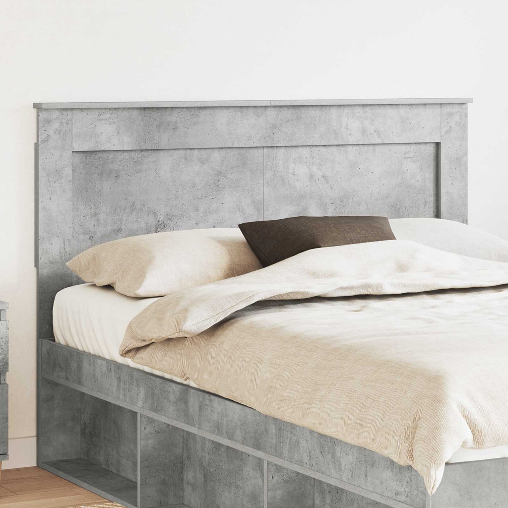 Kopfteil mit Kopfteil Beton Grau 160 cm Holzwerkstoff