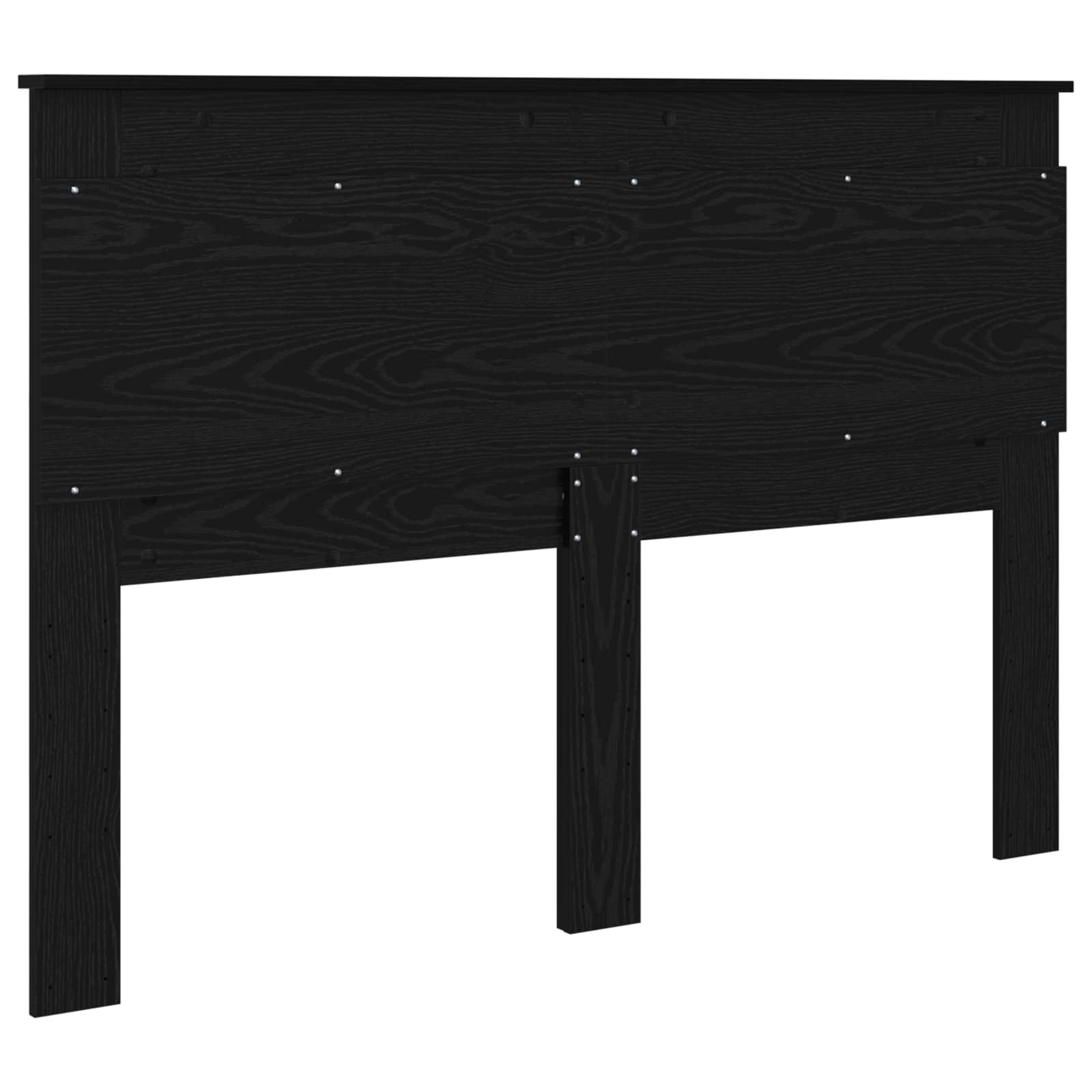 Kopfteil mit Kopfteil Schwarz Eichen-Optik 140 cm Holzwerkstoff