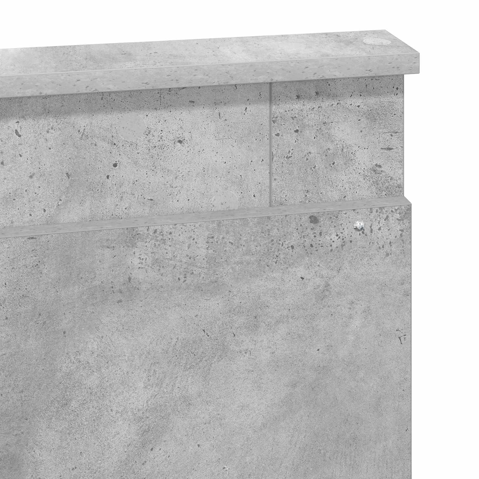Kopfteil mit Kopfteil Beton Grau 140 cm Holzwerkstoff