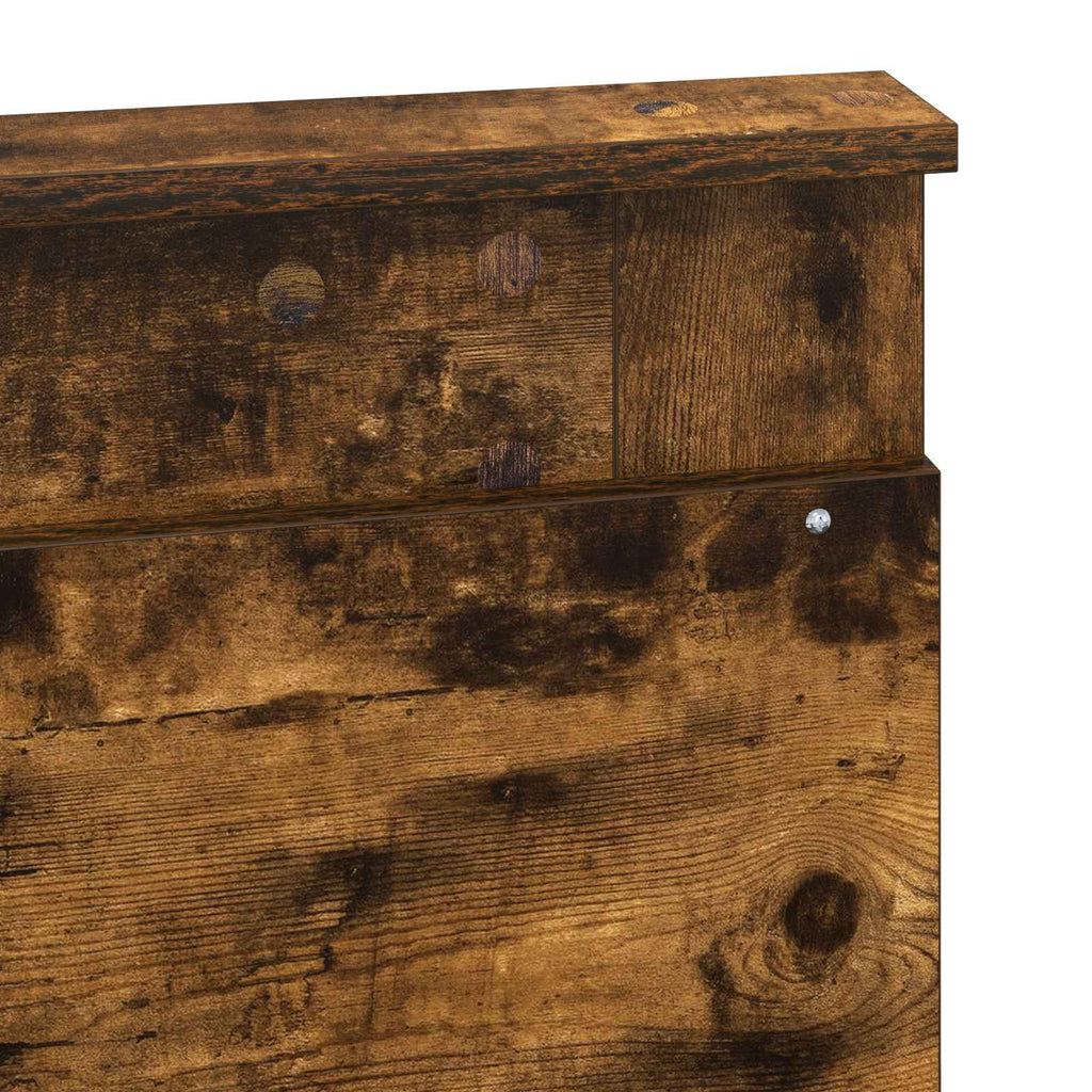 Kopfteil mit Kopfteil Geräucherte Eiche 140 cm Holzwerkstoff