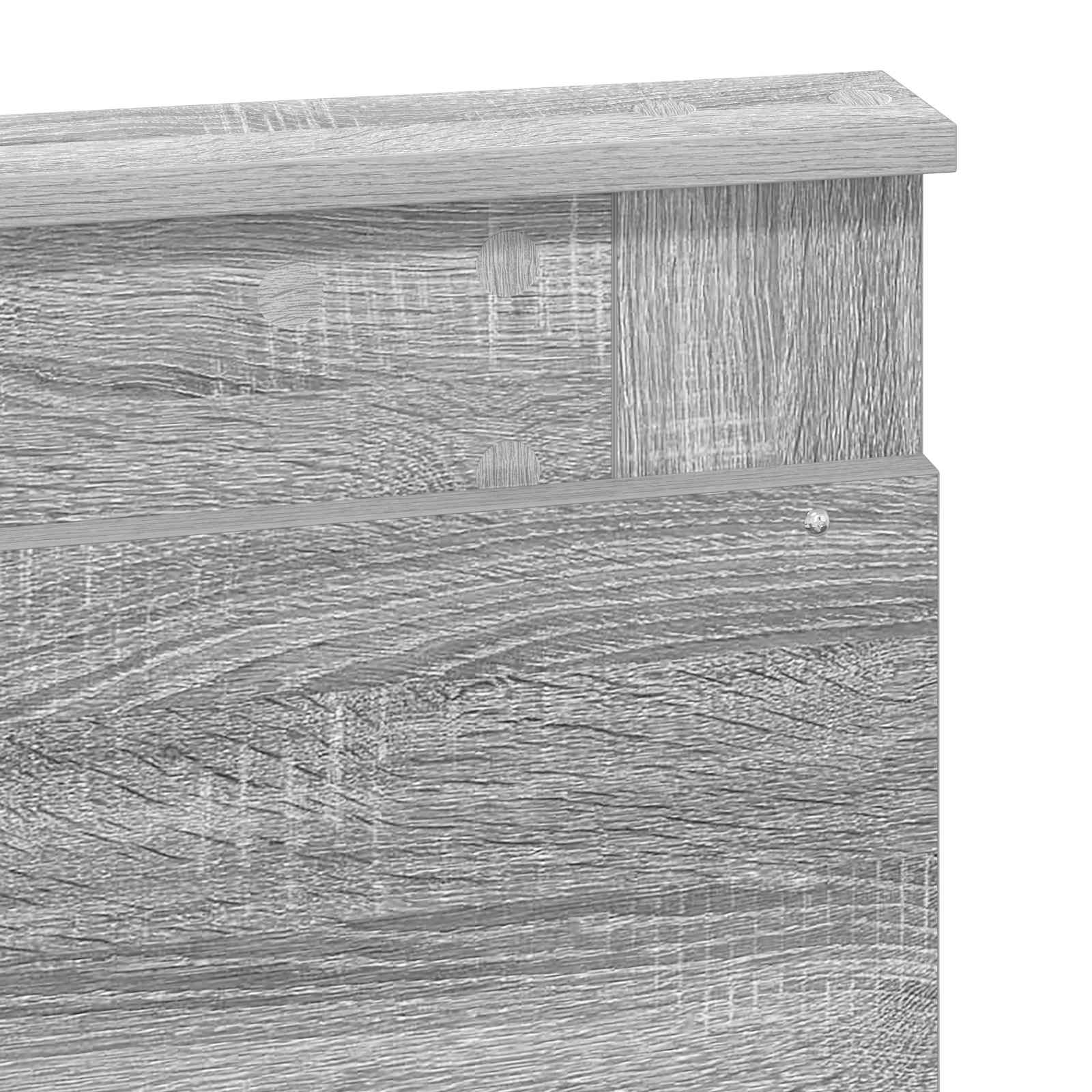 Kopfteil mit Kopfteil Graues Sonoma 140 cm Holzwerkstoff