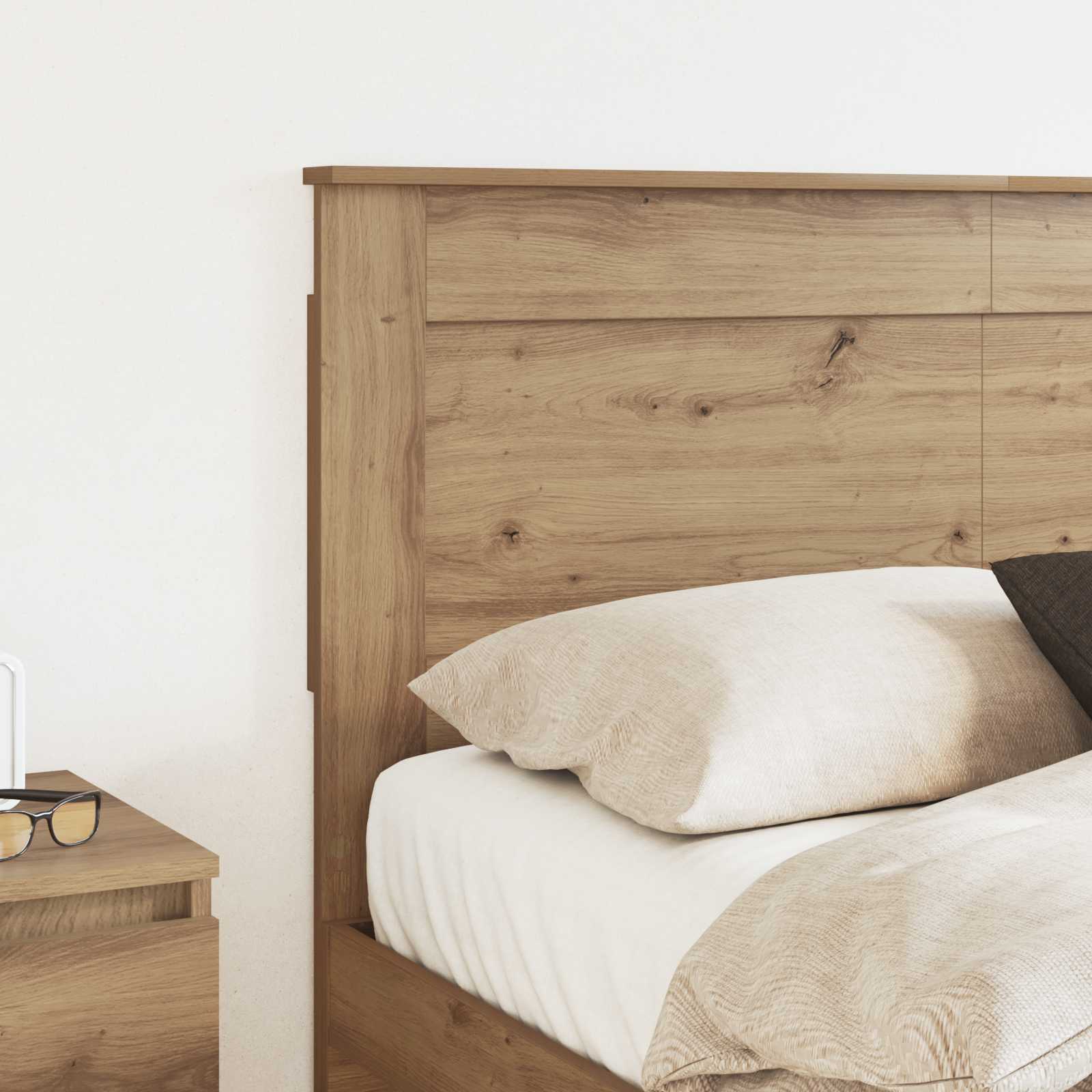 Kopfteil mit Kopfteil Artisan-Eiche 140 cm Holzwerkstoff