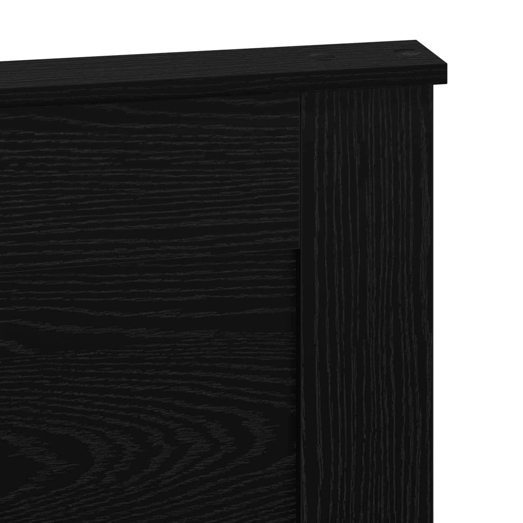 Kopfteil mit Kopfteil Schwarz Eichen-Optik 135 cm Holzwerkstoff