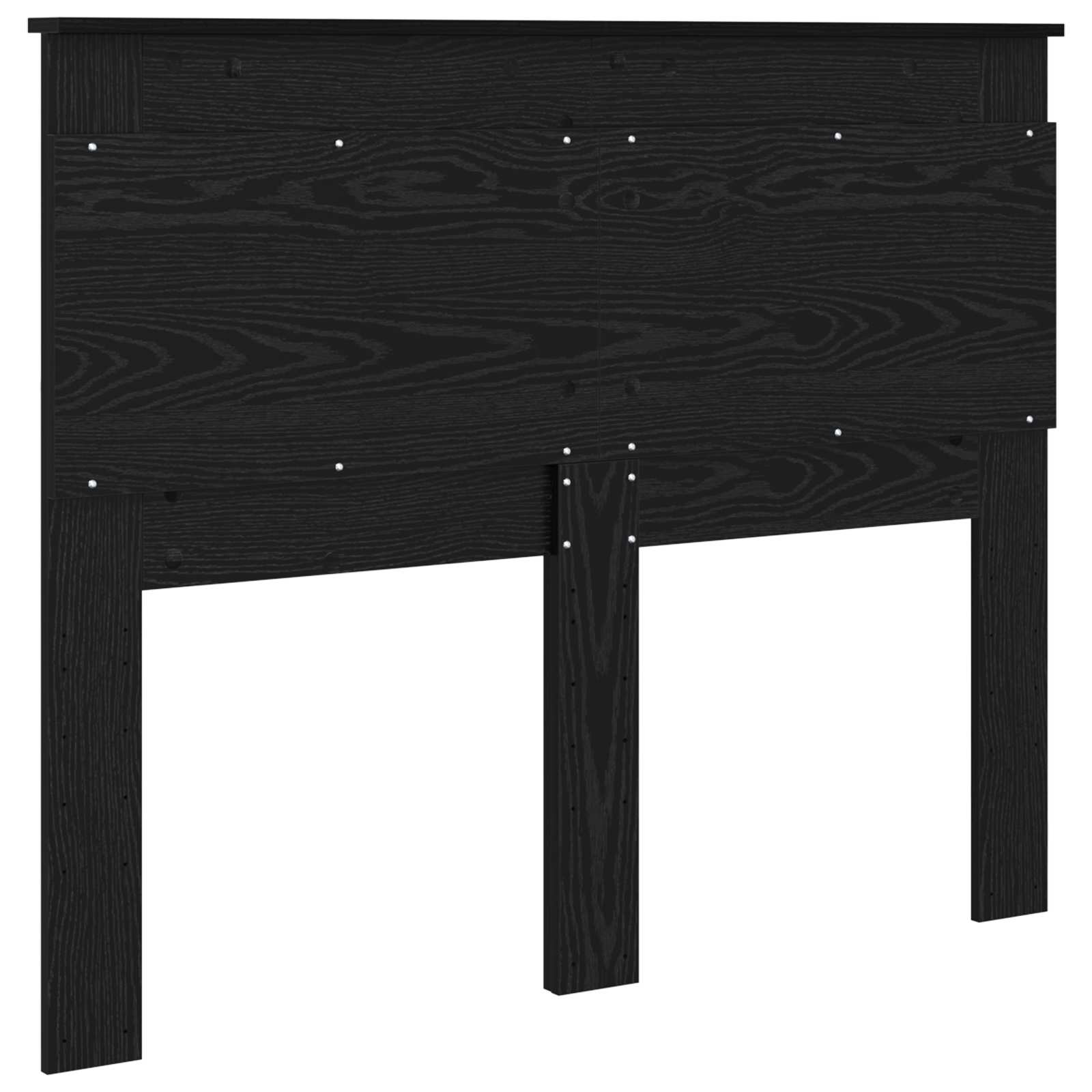 Kopfteil mit Kopfteil Schwarz Eichen-Optik 135 cm Holzwerkstoff