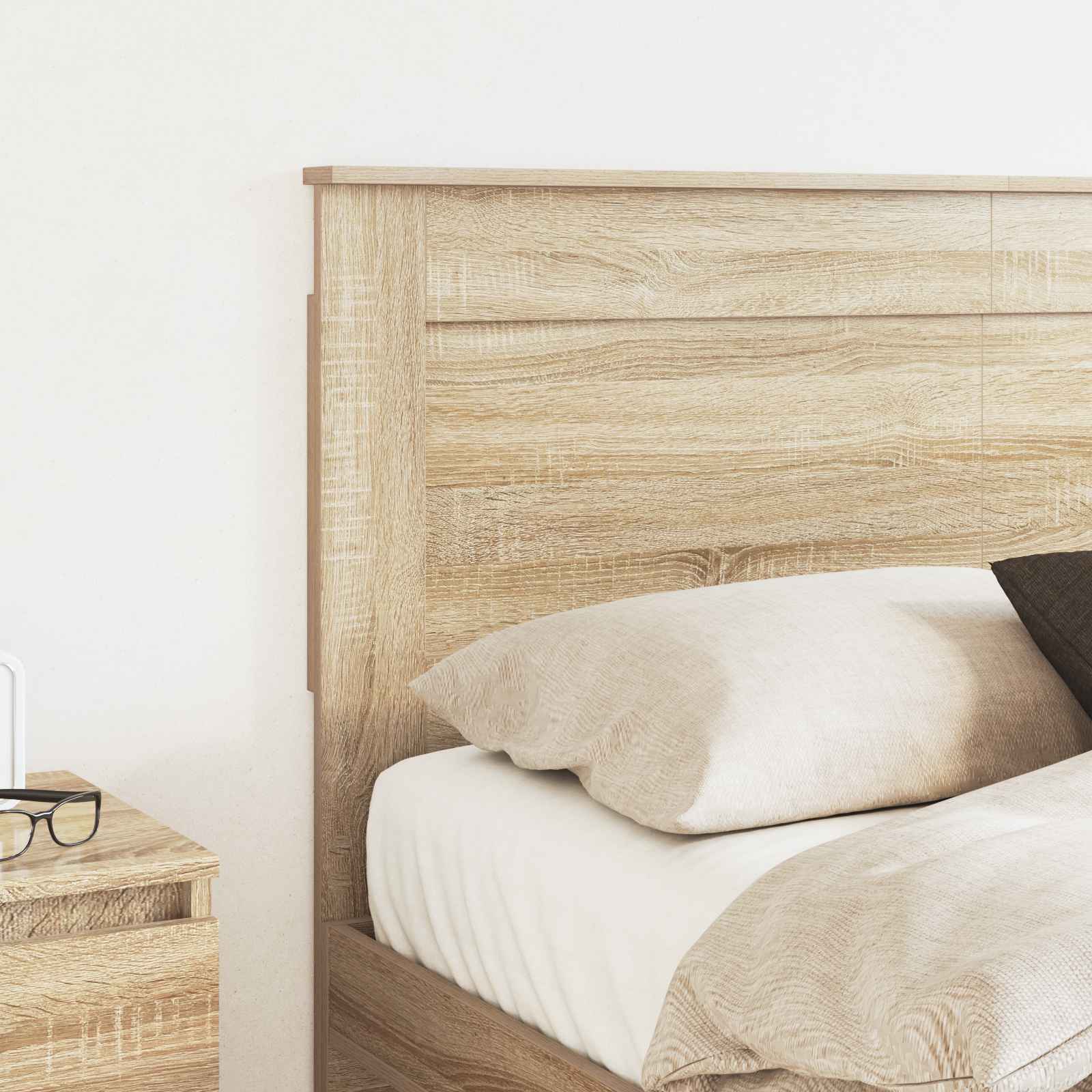 Kopfteil mit Kopfteil Sonoma-Eiche 135 cm Holzwerkstoff