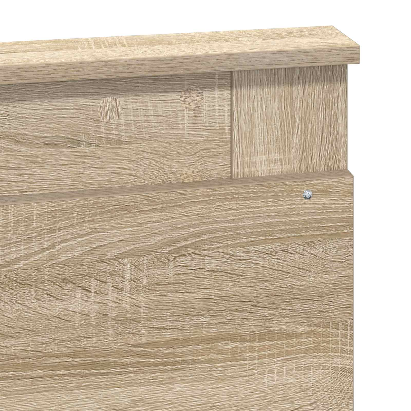 Kopfteil mit Kopfteil Sonoma-Eiche 120 cm Holzwerkstoff
