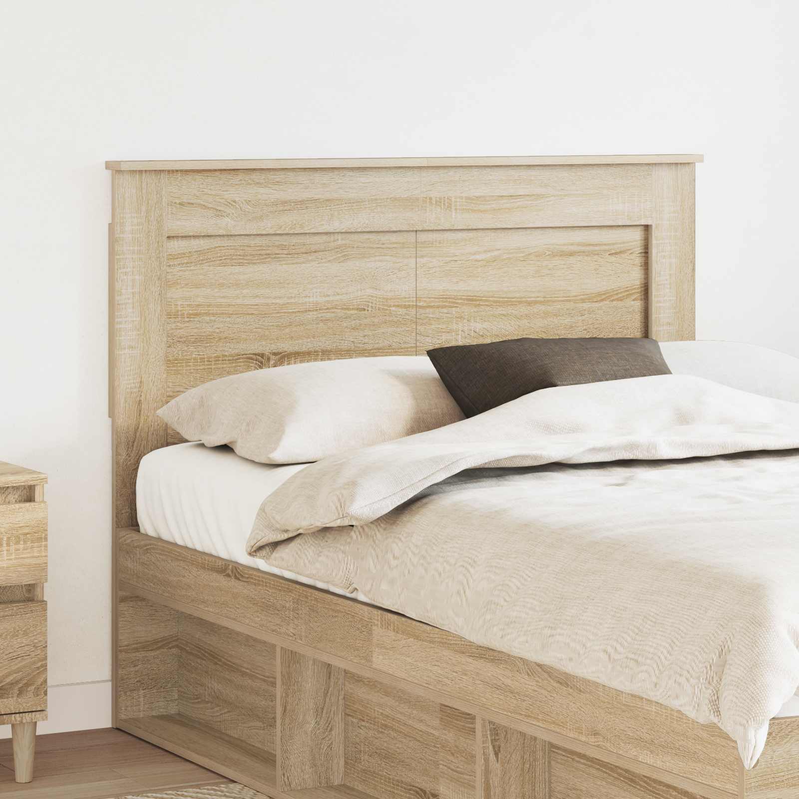 Kopfteil mit Kopfteil Sonoma-Eiche 120 cm Holzwerkstoff