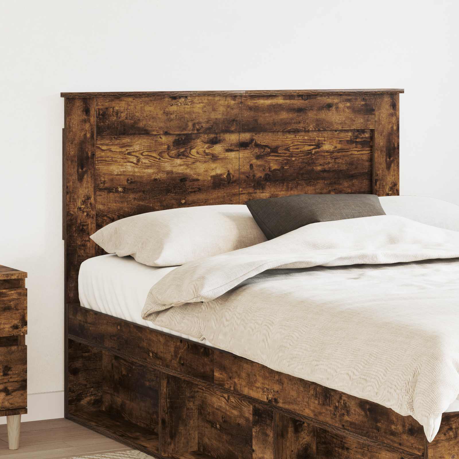 Kopfteil mit Kopfteil Geräucherte Eiche 120 cm Holzwerkstoff