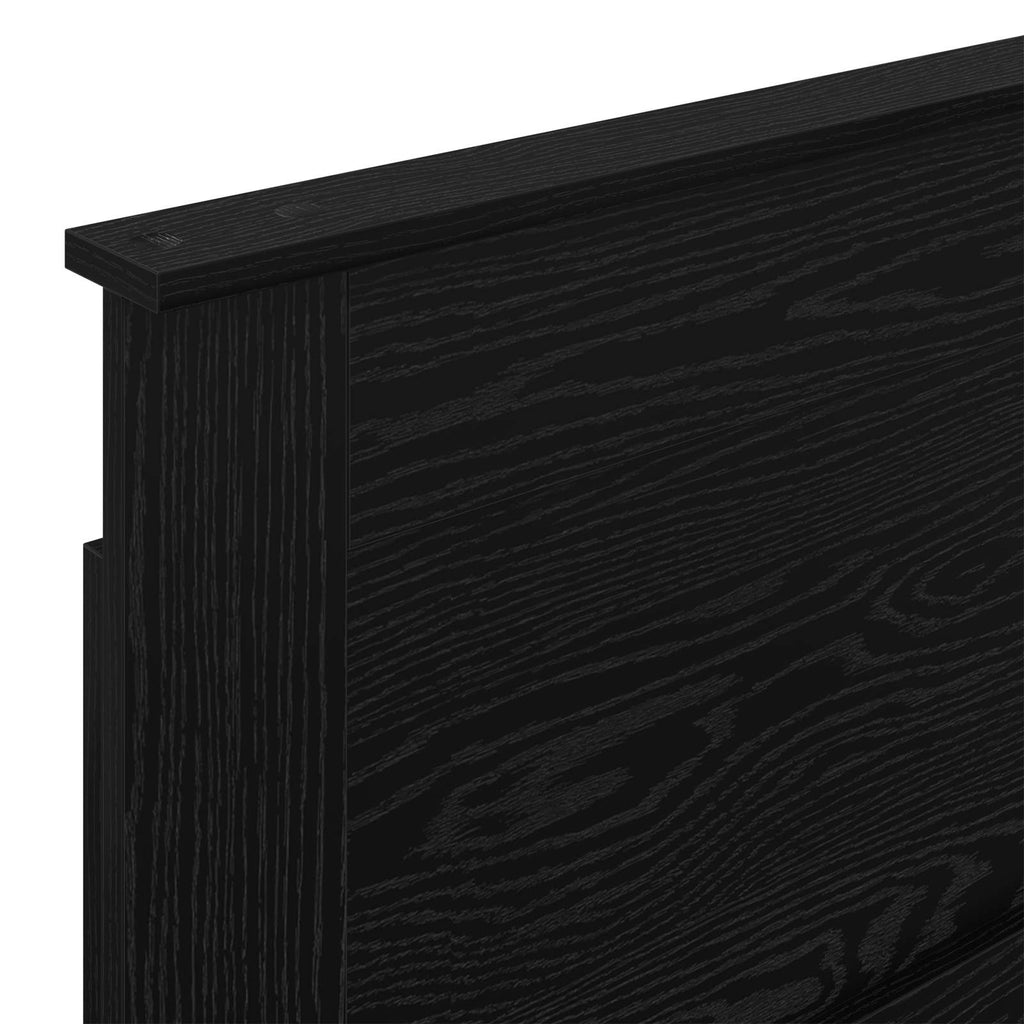 Kopfteil mit Kopfteil Schwarz Eichen-Optik 100 cm Holzwerkstoff