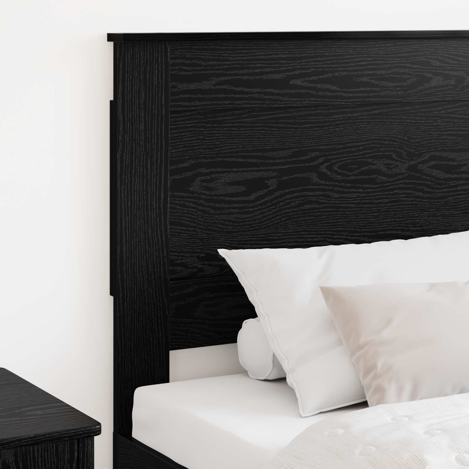 Kopfteil mit Kopfteil Schwarz Eichen-Optik 100 cm Holzwerkstoff