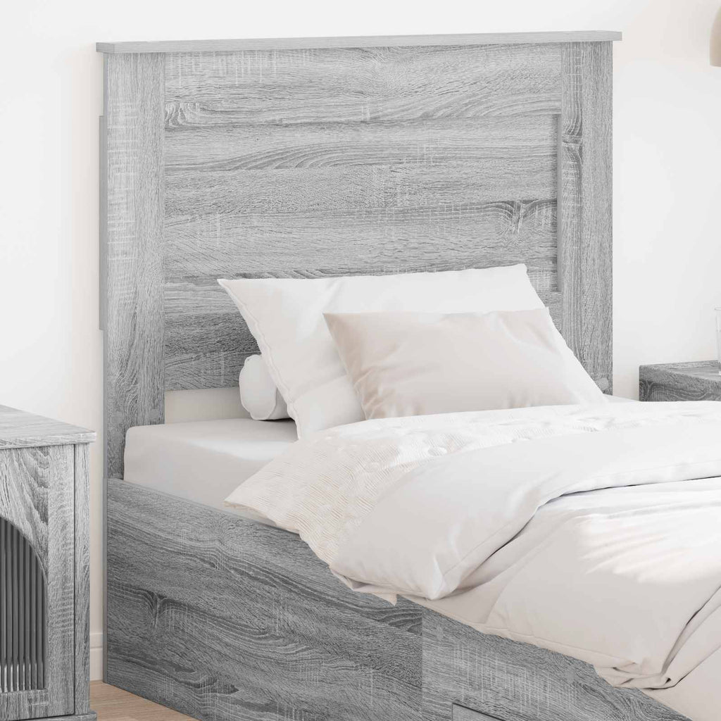 Kopfteil mit Kopfteil Graues Sonoma 100 cm Holzwerkstoff