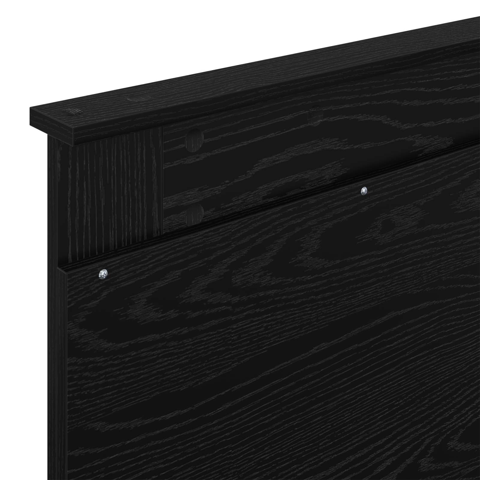 Kopfteil mit Kopfteil Schwarz Eichen-Optik 90 cm Holzwerkstoff