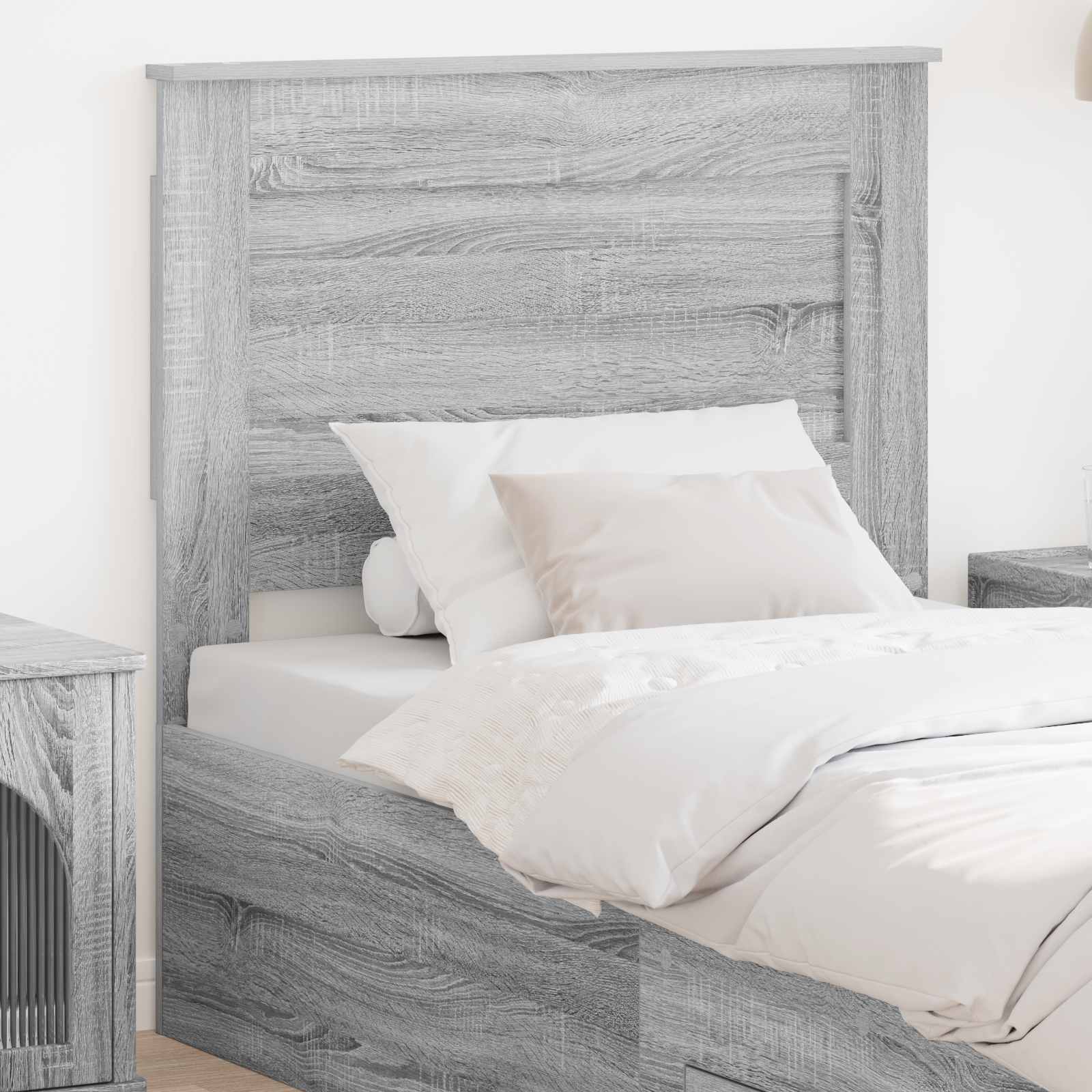 Kopfteil mit Kopfteil Graues Sonoma 75 cm Holzwerkstoff