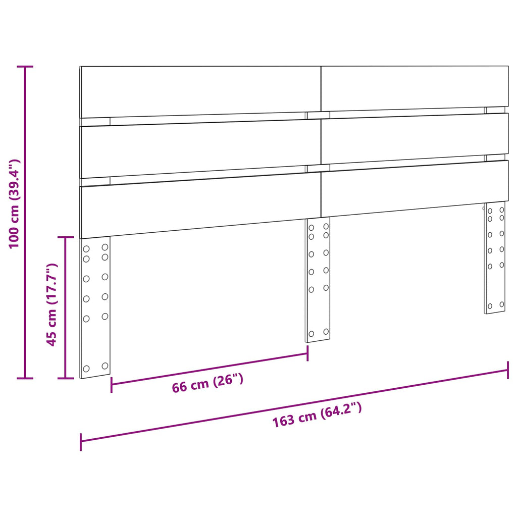 Kopfteil Geräucherte Eiche Holzwerkstoff