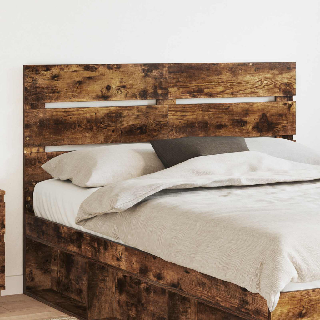 Kopfteil Geräucherte Eiche Holzwerkstoff