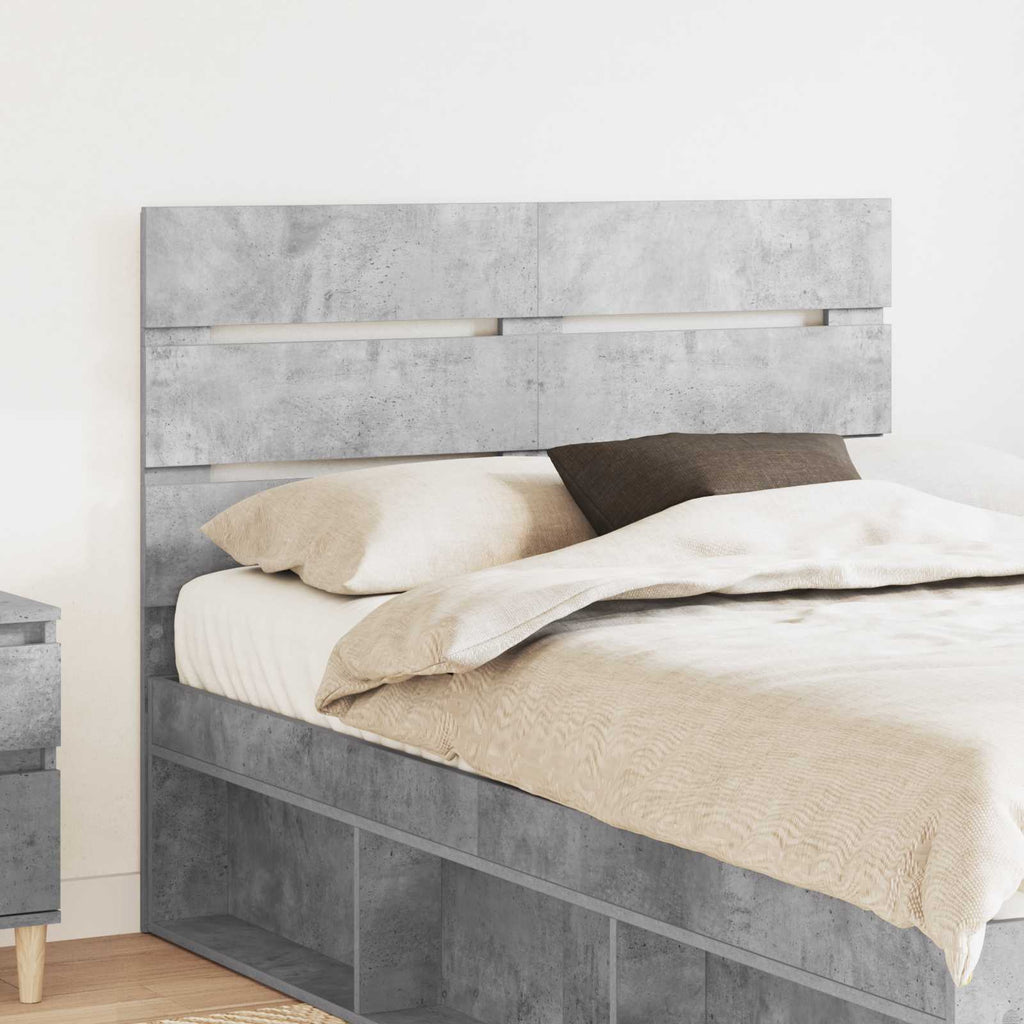 Kopfteil Beton Grau Holzwerkstoff