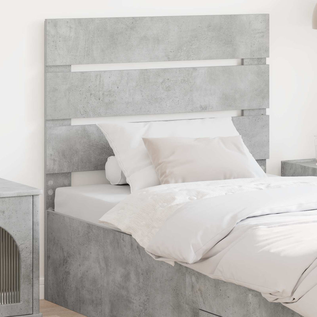 Kopfteil Beton Grau Holzwerkstoff