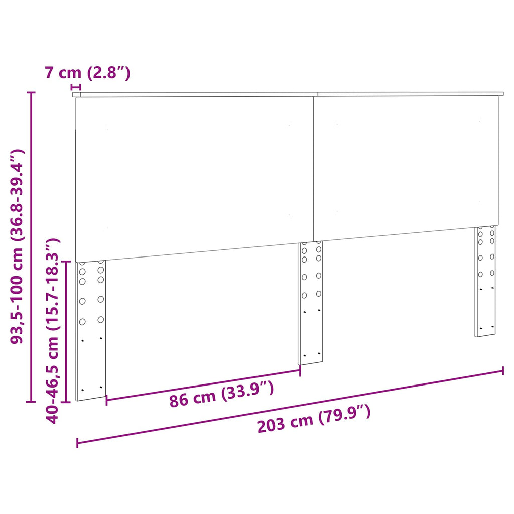 Kopfteil Braun Eichen-Optik 100 cm Holzwerkstoff