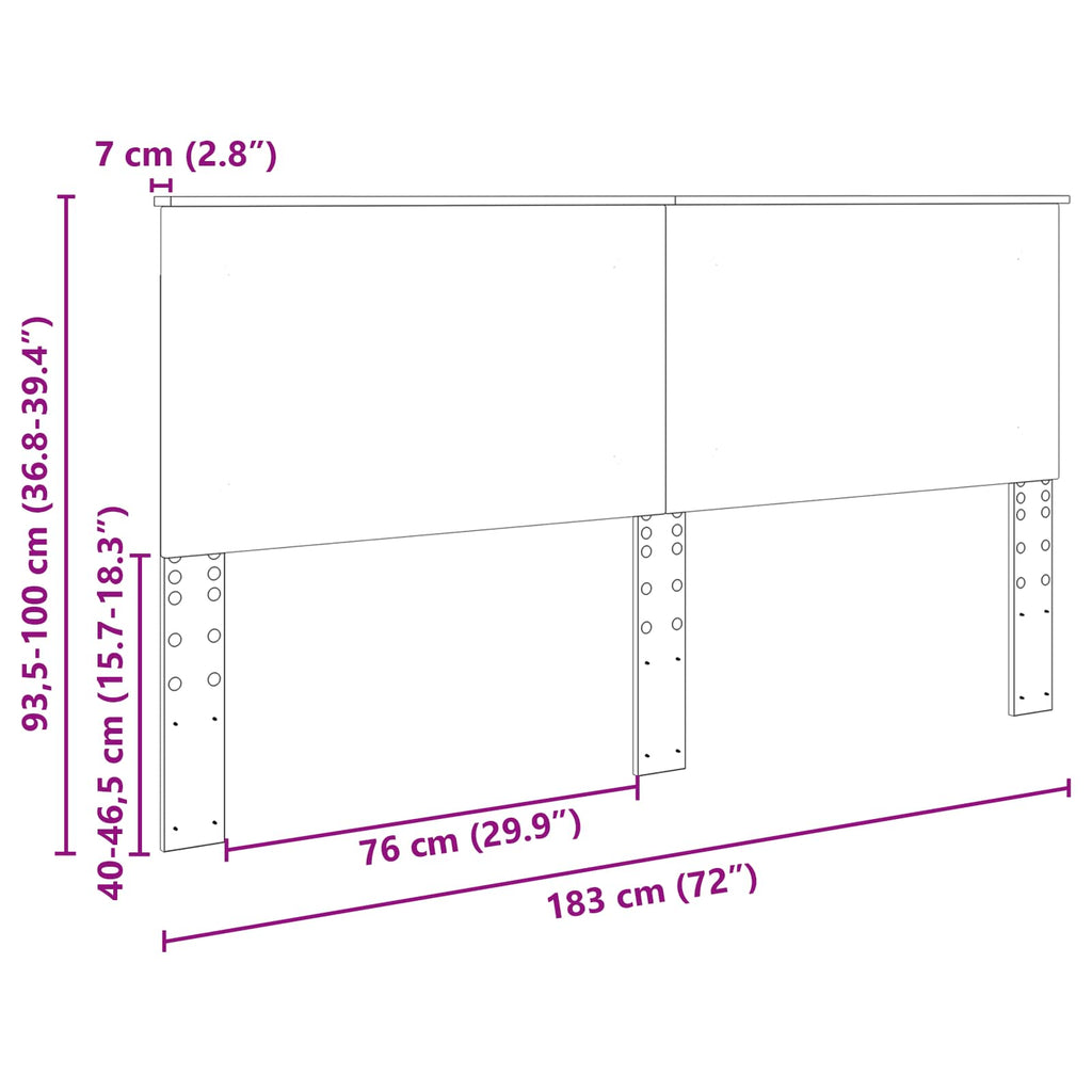 Kopfteil Artisan-Eiche 100 cm Holzwerkstoff