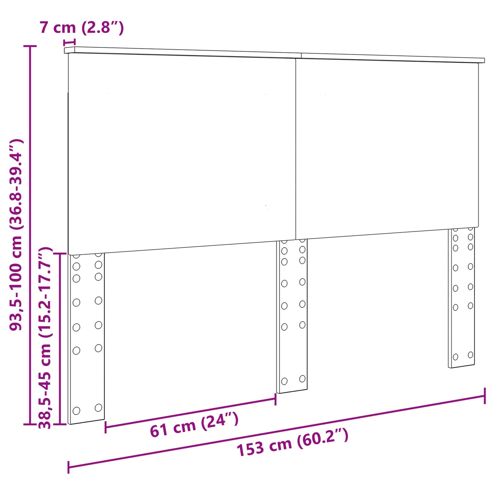 Kopfteil Sonoma-Eiche 100 cm Holzwerkstoff