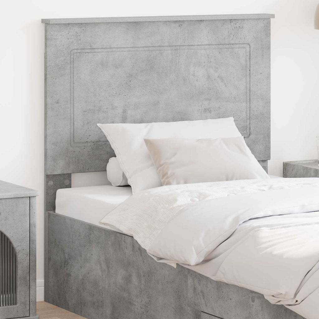 Kopfteil Betongrau 100 cm Holzwerkstoff