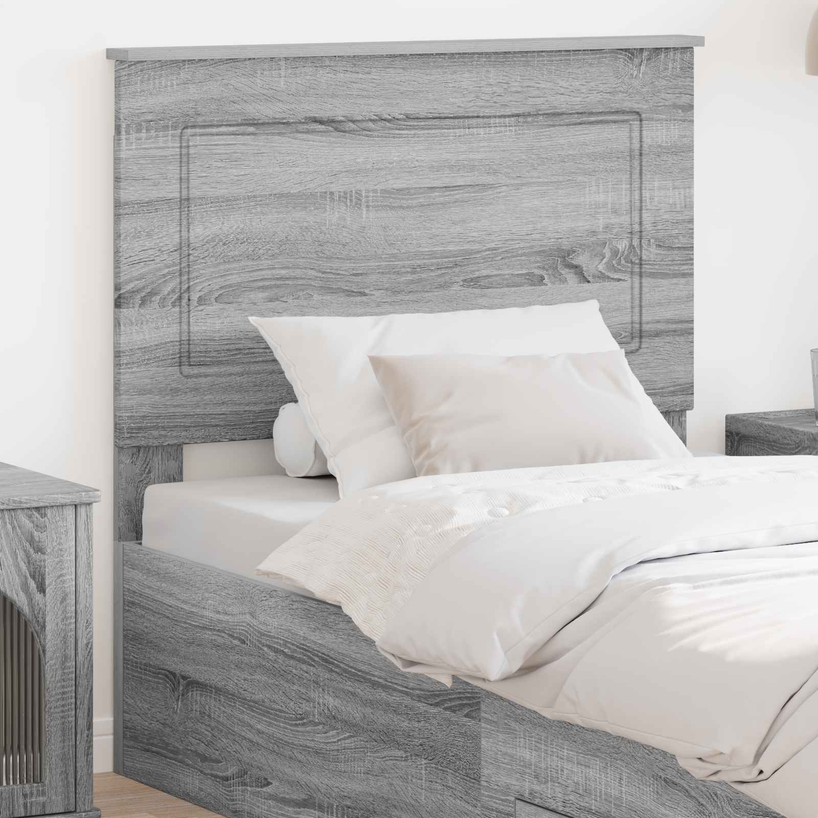 Kopfteil Graues Sonoma 100 cm Holzwerkstoff