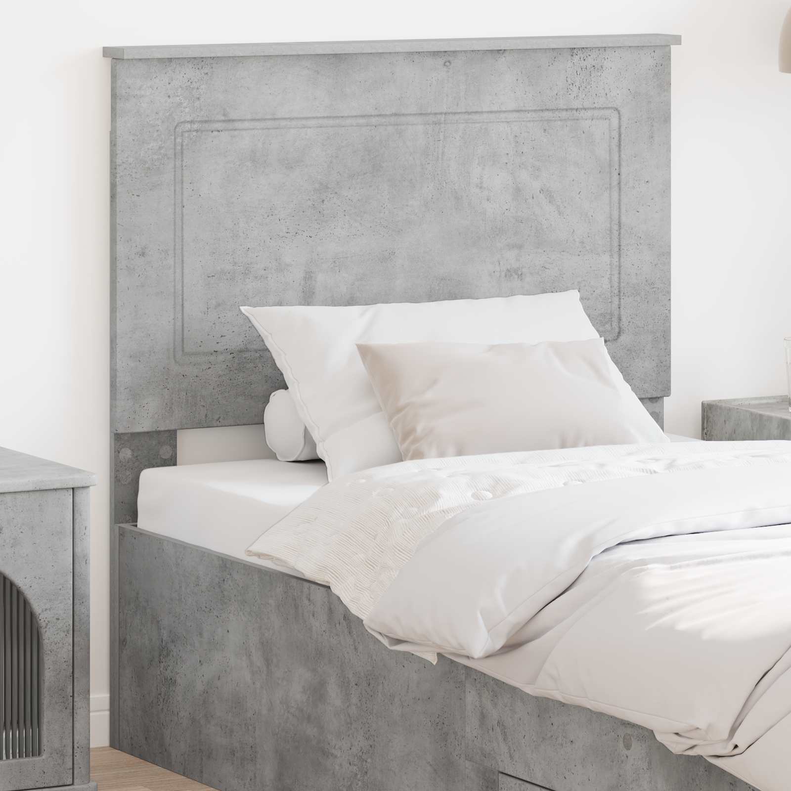 Kopfteil Betongrau 100 cm Holzwerkstoff