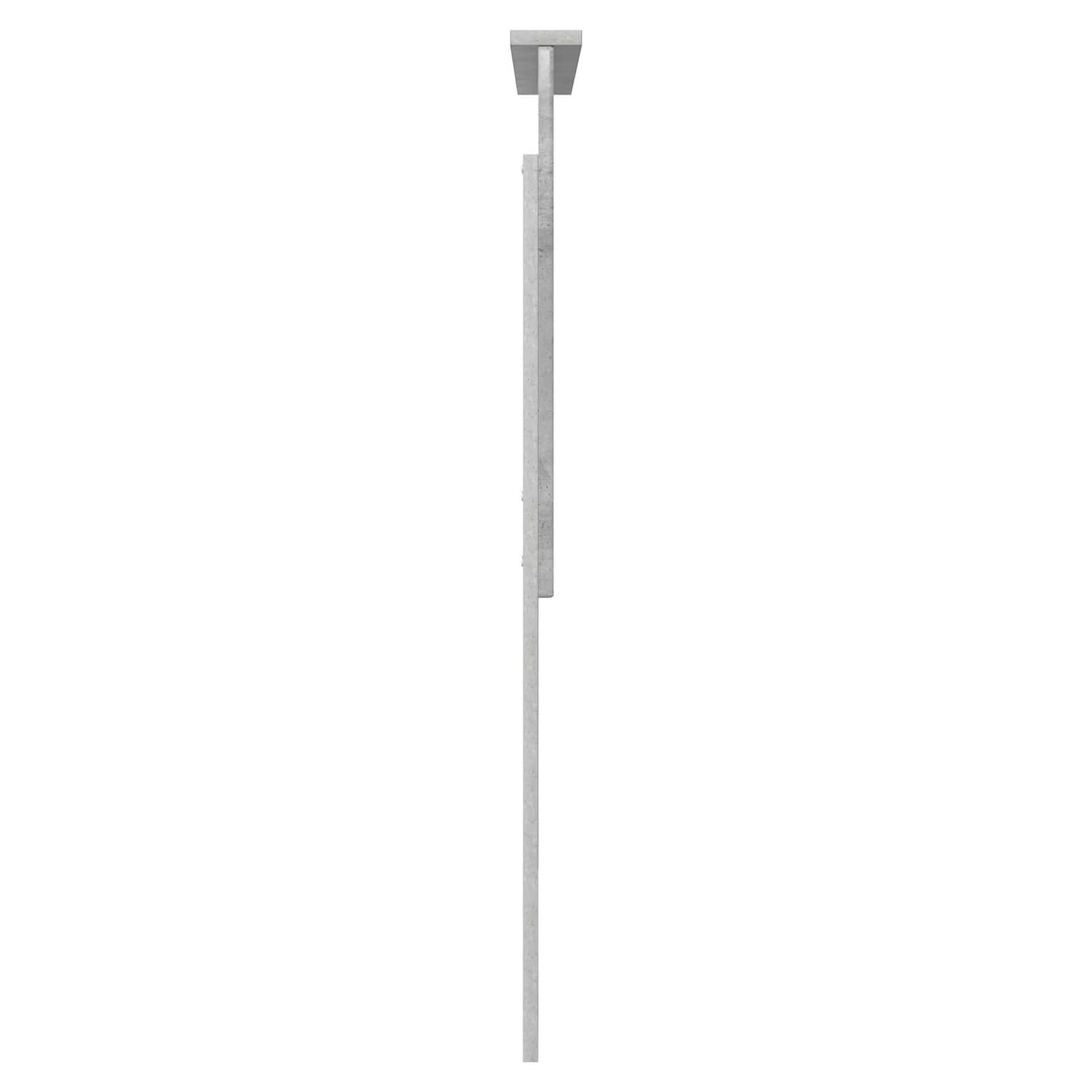 Kopfteil Betongrau 100 cm Holzwerkstoff