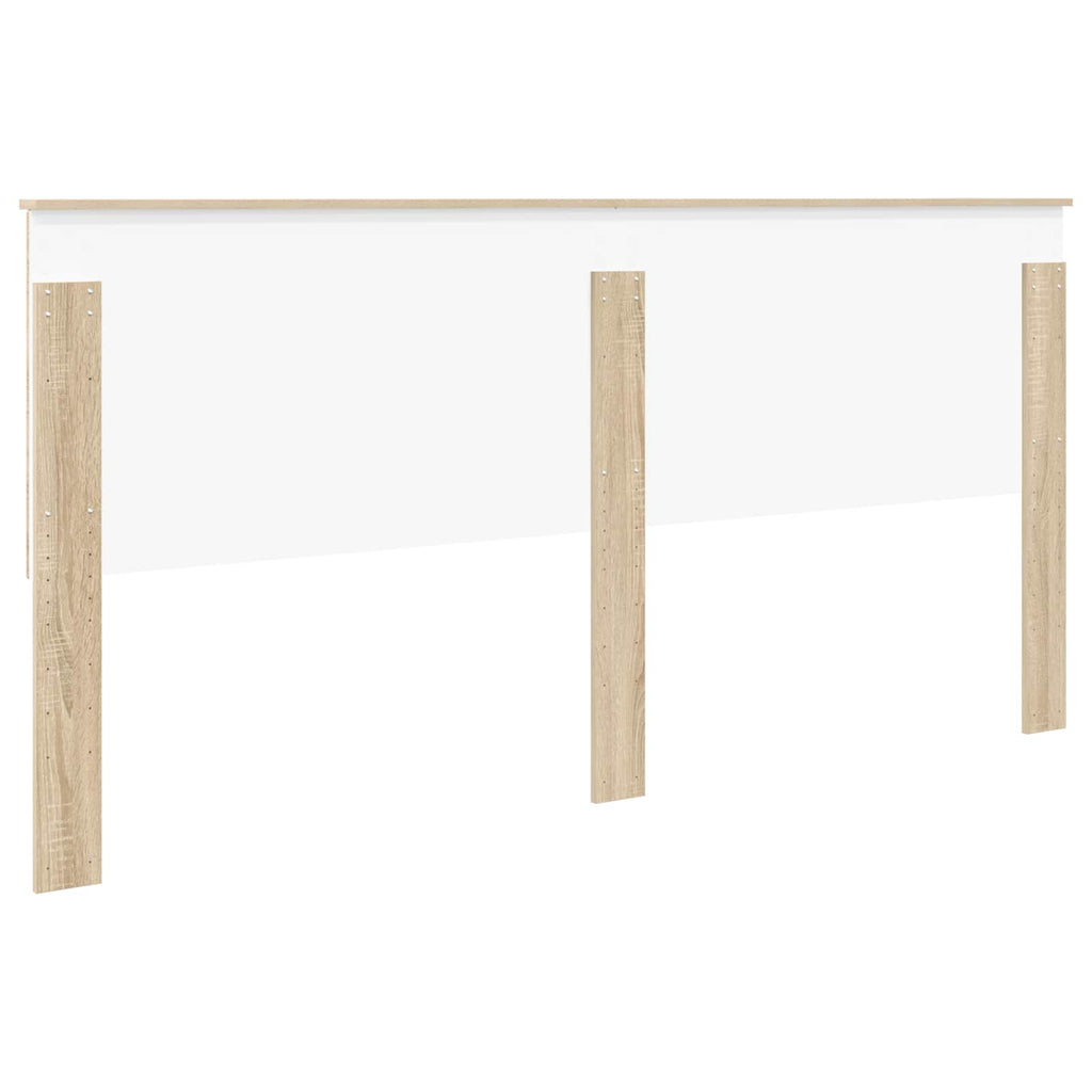 Kopfteil mit Kopfteil Sonoma-Eiche 200 cm Holzwerkstoff