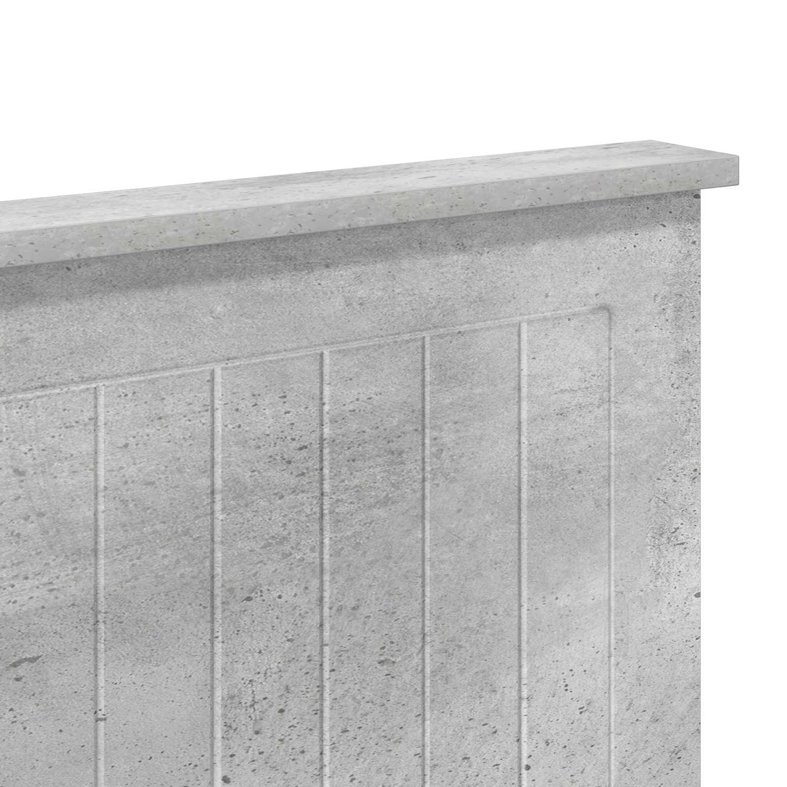 Kopfteil mit Kopfteil Beton Grau 200 cm Holzwerkstoff