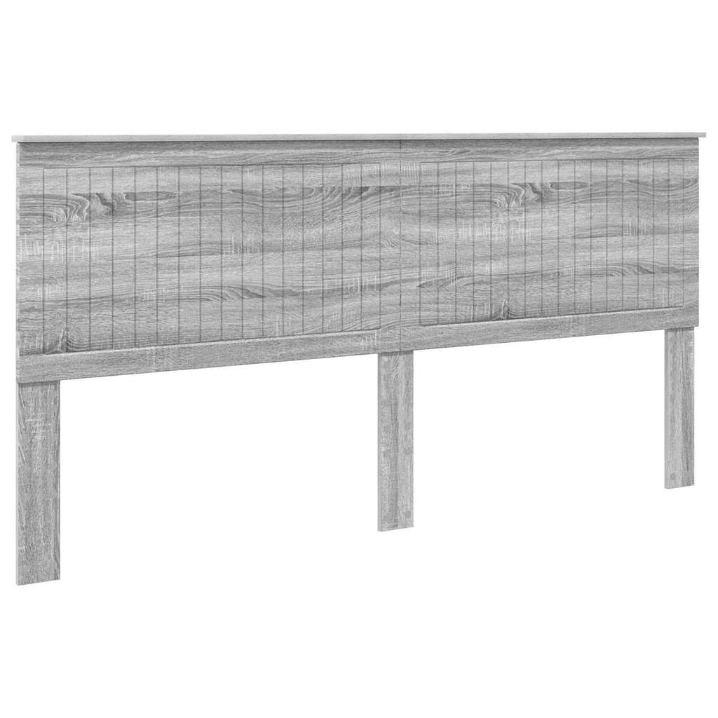 Kopfteil mit Kopfteil Graues Sonoma 200 cm Holzwerkstoff