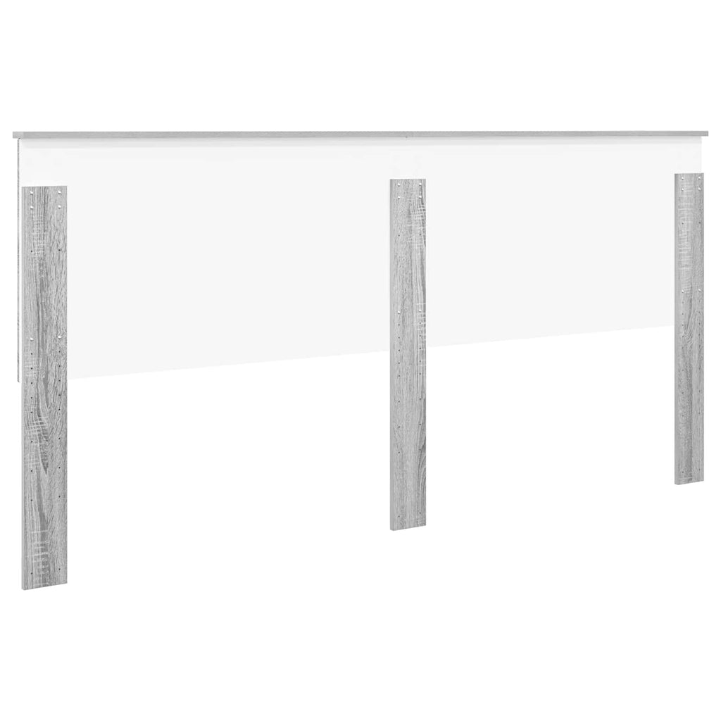 Kopfteil mit Kopfteil Graues Sonoma 200 cm Holzwerkstoff