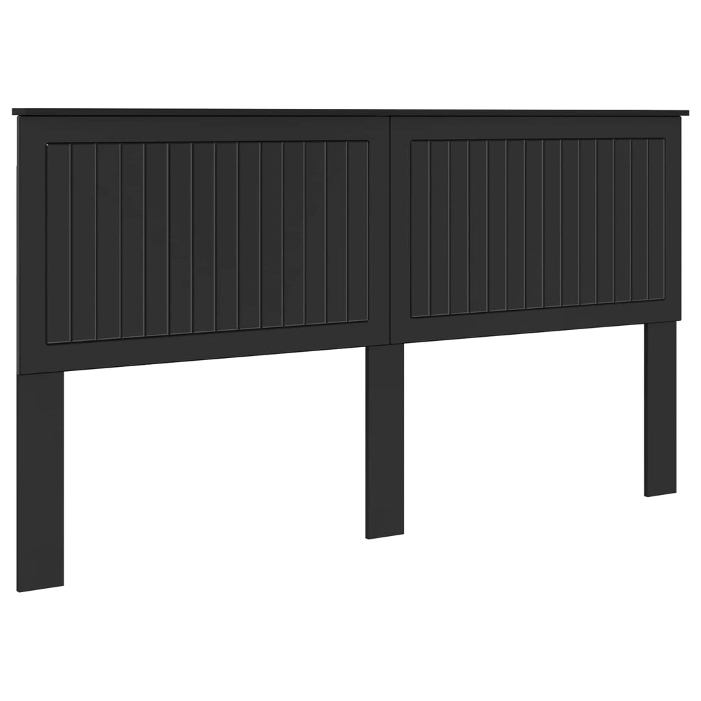 Kopfteil mit Kopfteil Schwarz Eichen-Optik 180 cm Holzwerkstoff