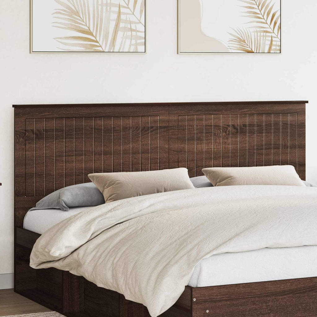 Kopfteil mit Kopfteil Braun Eichen-Optik 180 cm Holzwerkstoff