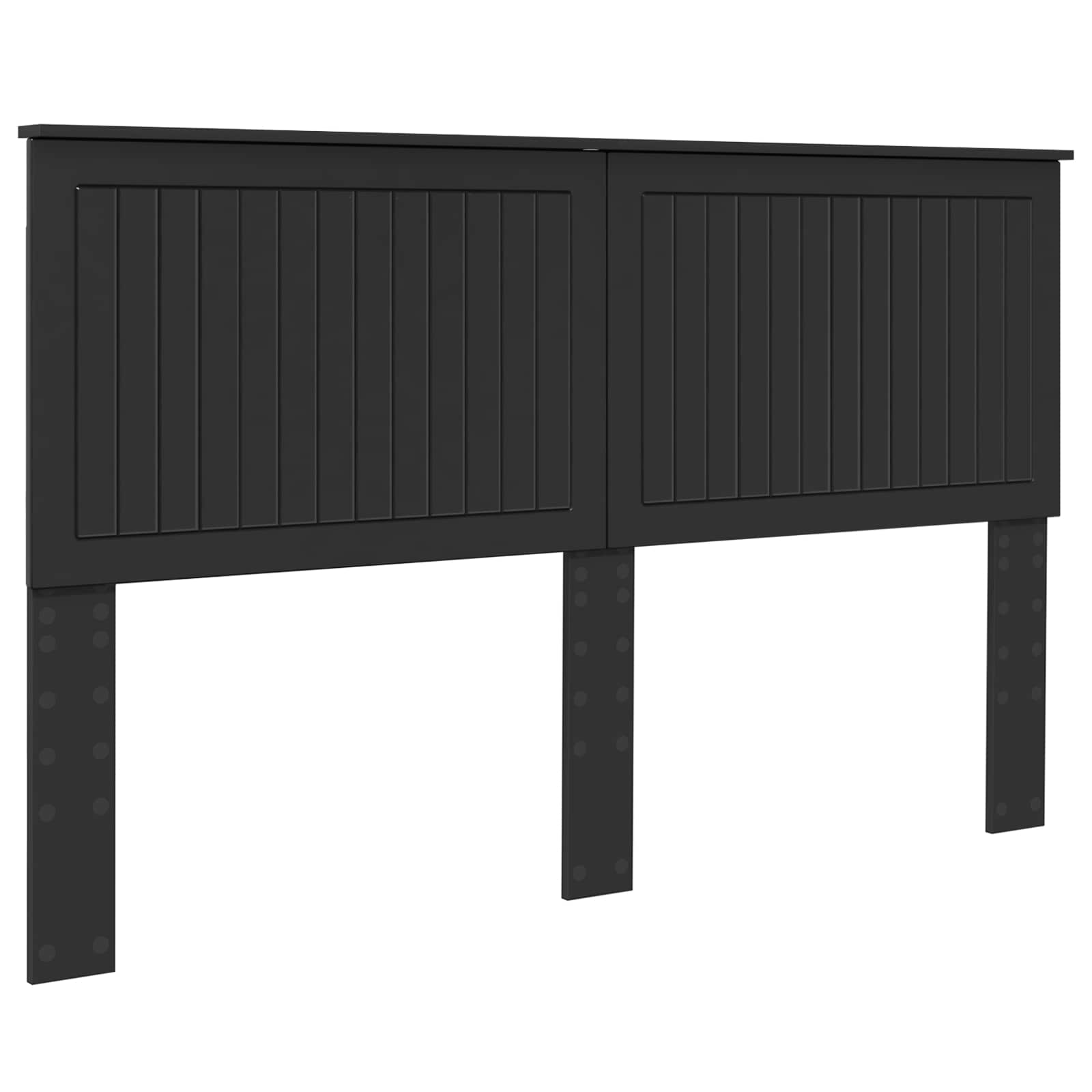 Kopfteil mit Kopfteil Schwarz Eichen-Optik 160 cm Holzwerkstoff