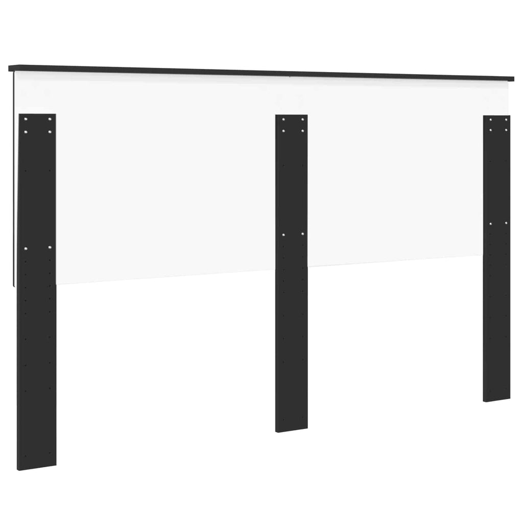 Kopfteil mit Kopfteil Schwarz Eichen-Optik 160 cm Holzwerkstoff