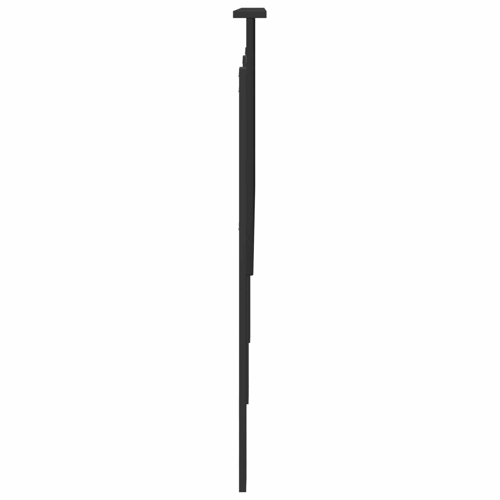 Kopfteil mit Kopfteil Schwarz Eichen-Optik 160 cm Holzwerkstoff