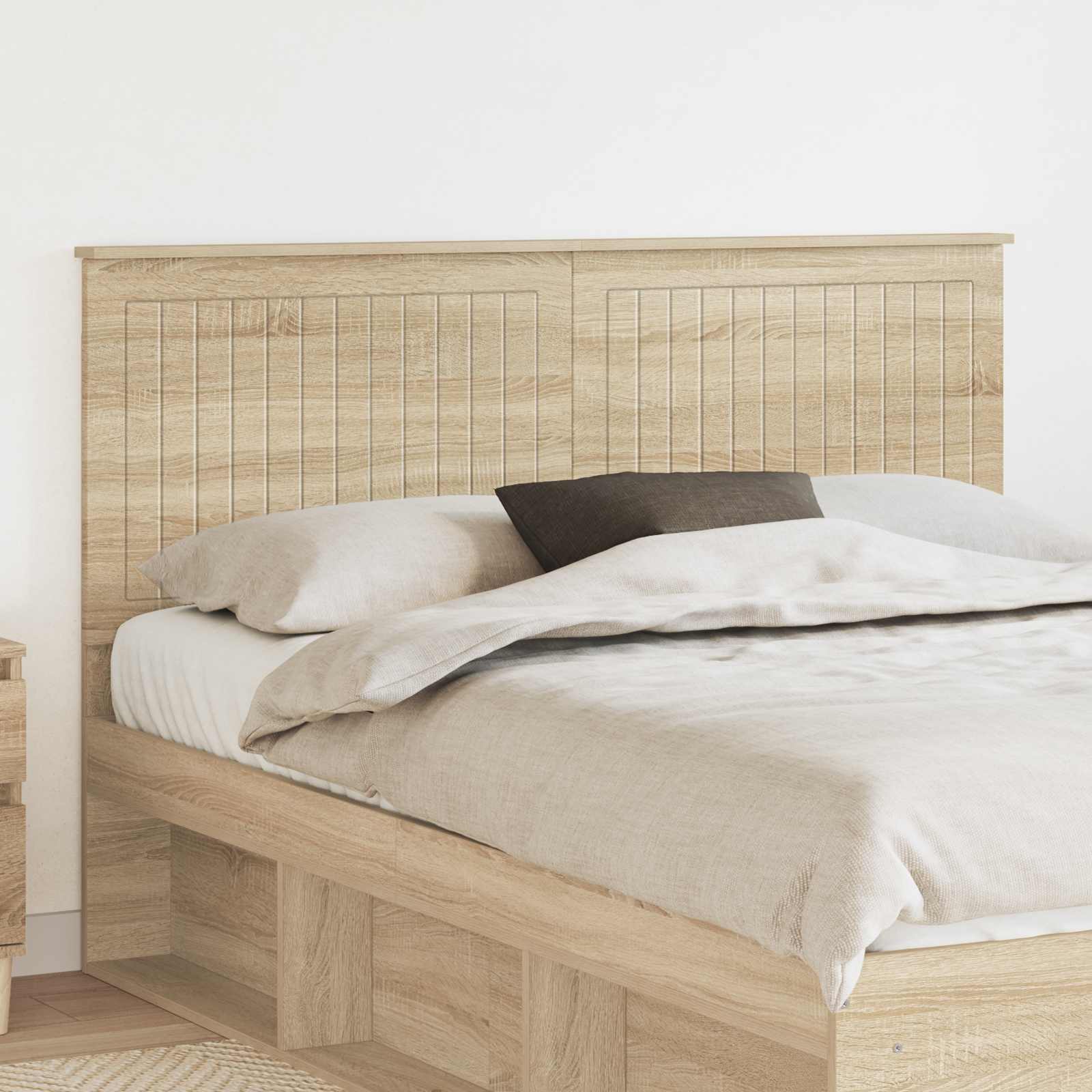 Kopfteil mit Kopfteil Sonoma-Eiche 160 cm Holzwerkstoff