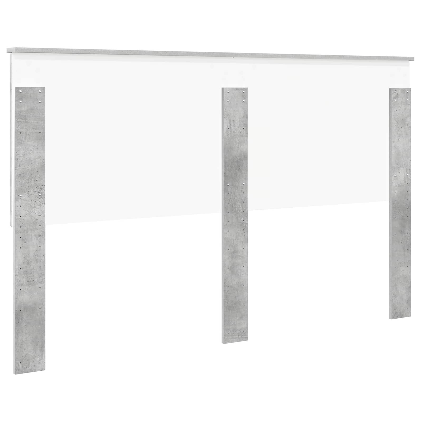 Kopfteil mit Kopfteil Beton Grau 160 cm Holzwerkstoff