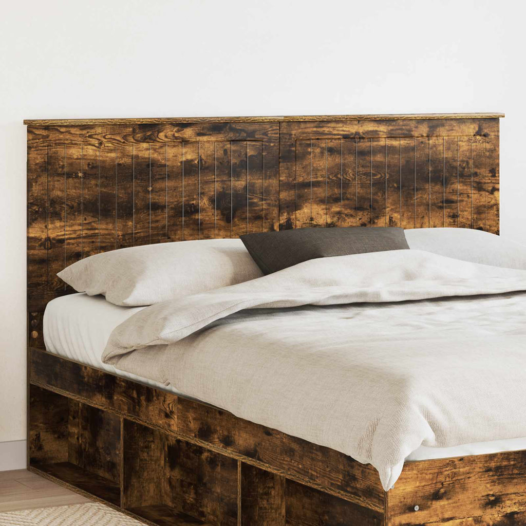 Kopfteil mit Kopfteil Geräucherte Eiche 160 cm Holzwerkstoff