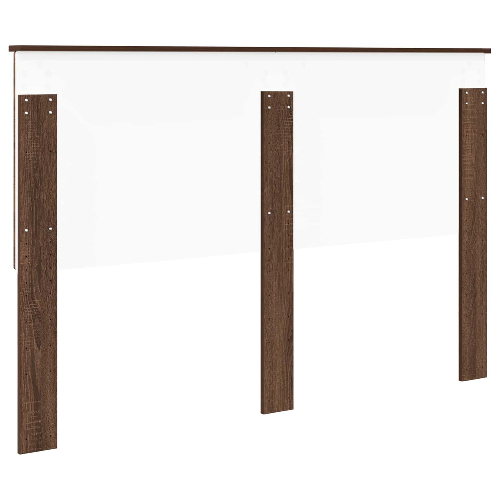 Kopfteil mit Kopfteil Braun Eichen-Optik 160 cm Holzwerkstoff