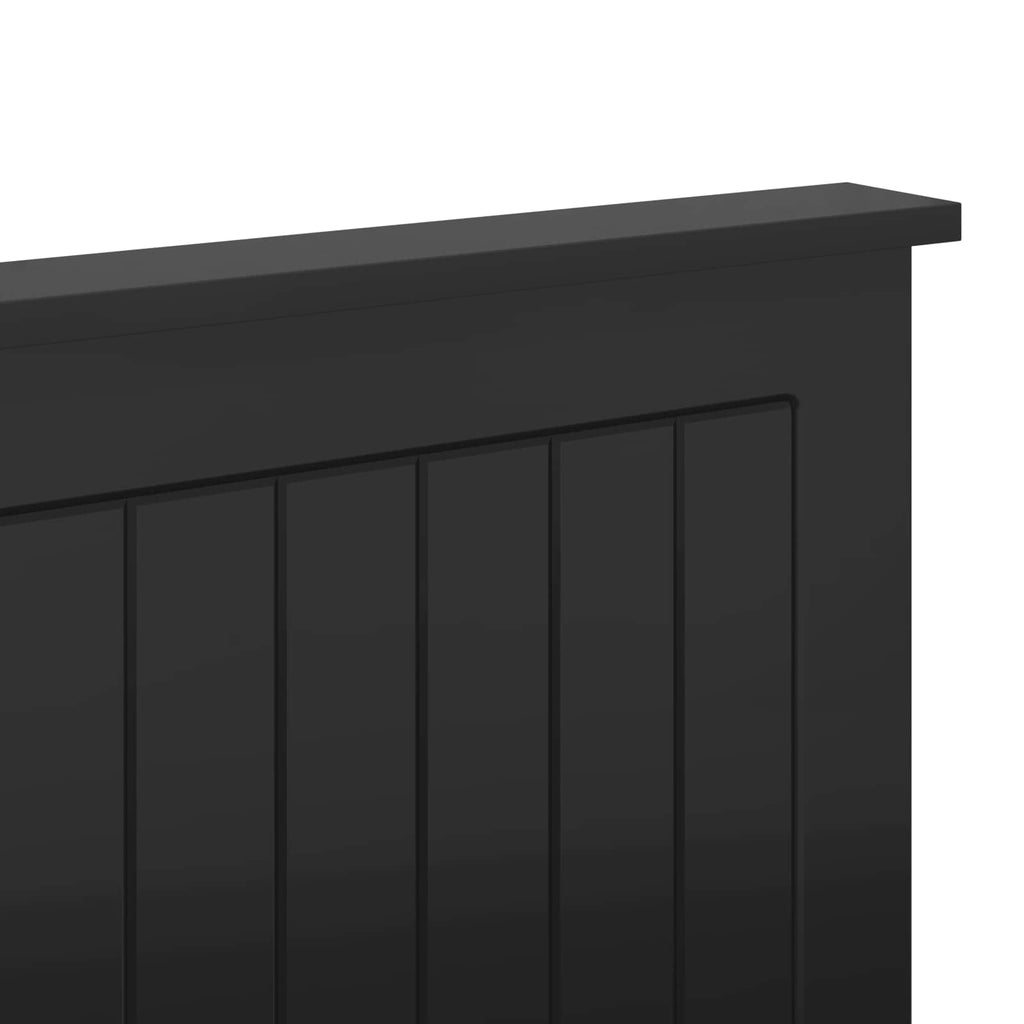 Kopfteil mit Kopfteil Schwarz Eichen-Optik 150 cm Holzwerkstoff