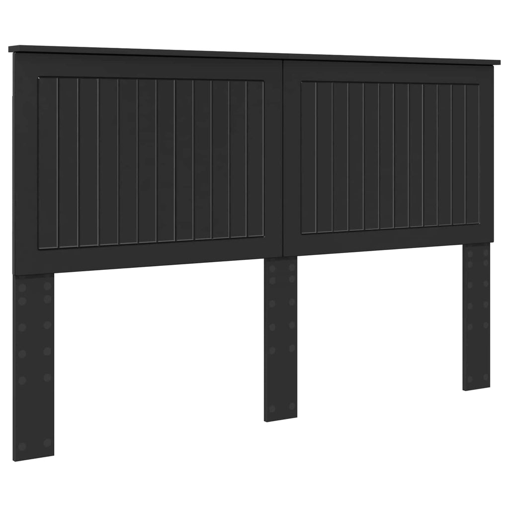 Kopfteil mit Kopfteil Schwarz Eichen-Optik 150 cm Holzwerkstoff