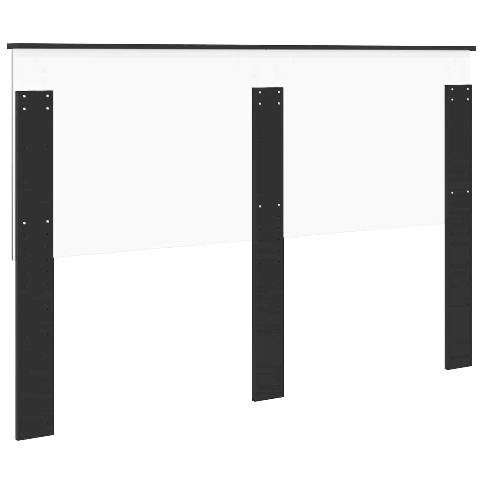 Kopfteil mit Kopfteil Schwarz Eichen-Optik 150 cm Holzwerkstoff