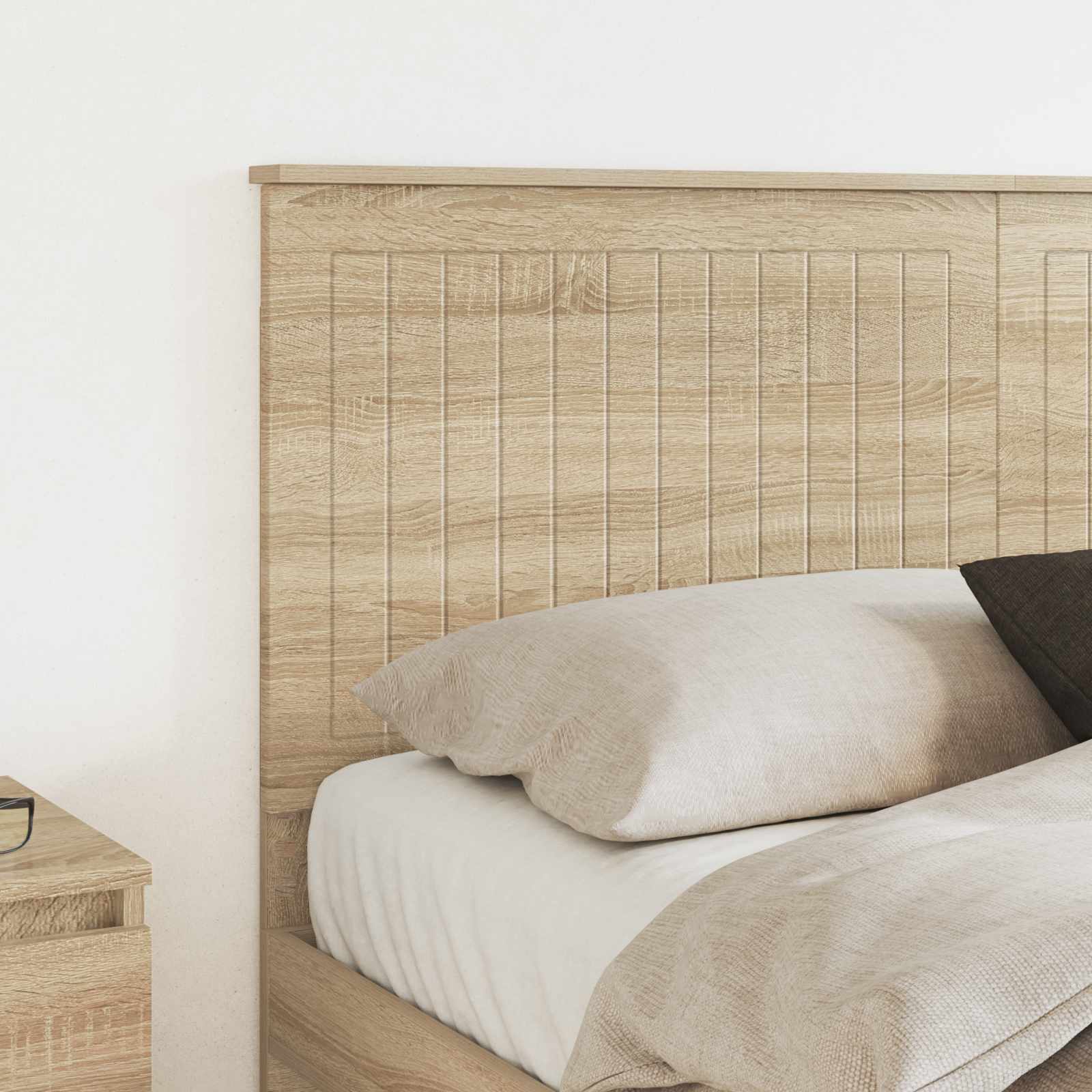 Kopfteil mit Kopfteil Sonoma-Eiche 150 cm Holzwerkstoff