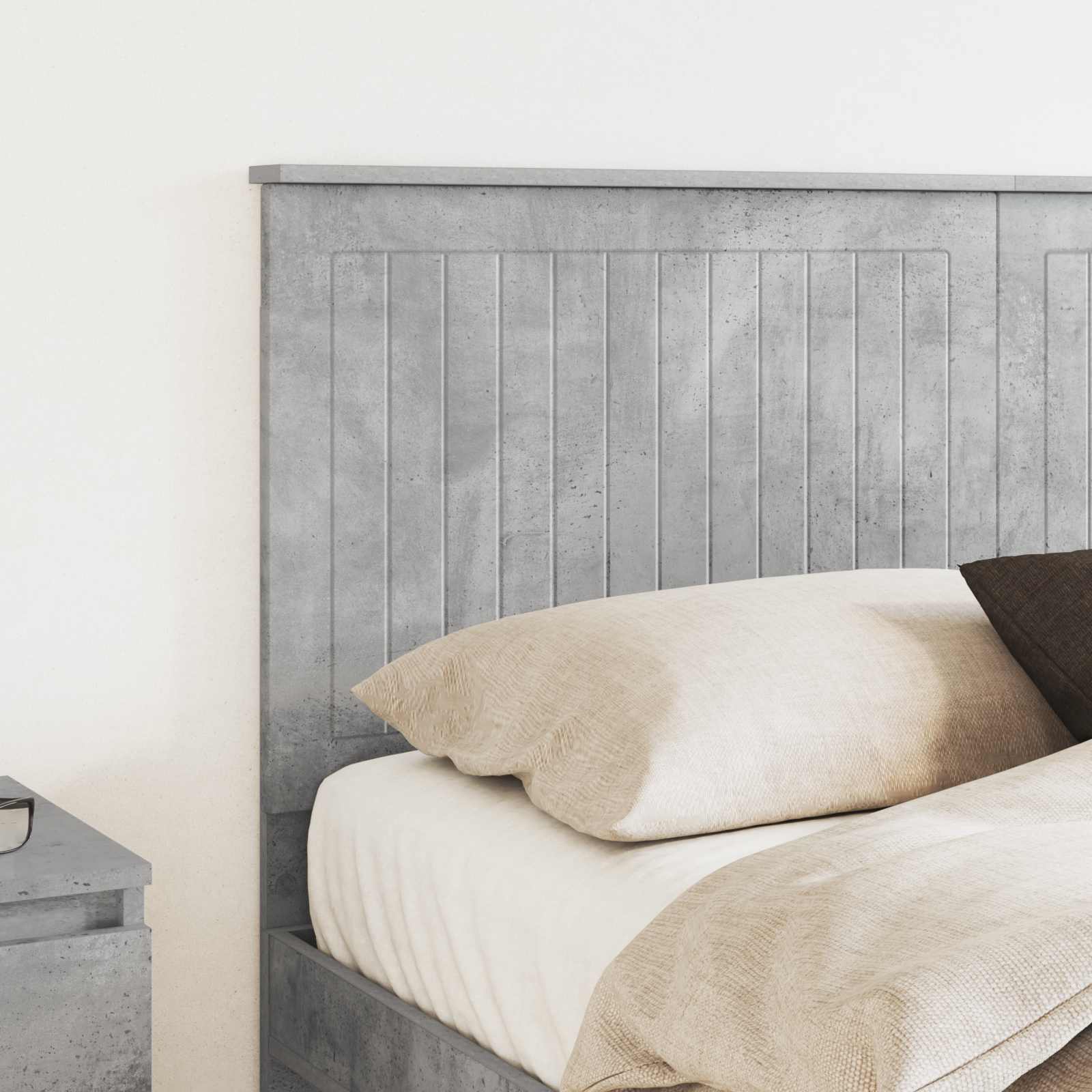 Kopfteil mit Kopfteil Beton Grau 150 cm Holzwerkstoff