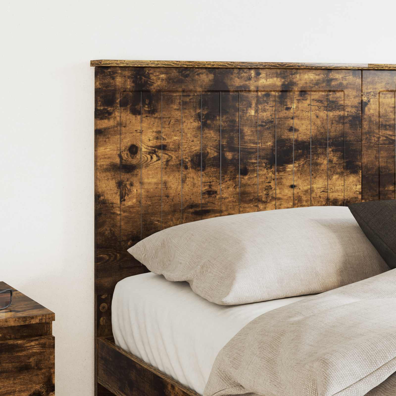 Kopfteil mit Kopfteil Geräucherte Eiche 150 cm Holzwerkstoff