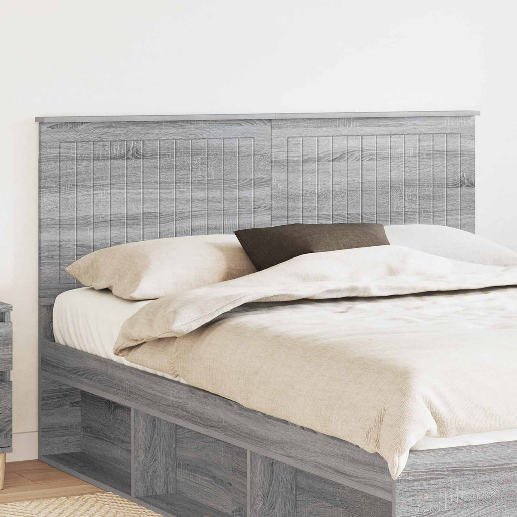 Kopfteil mit Kopfteil Graues Sonoma 150 cm Holzwerkstoff