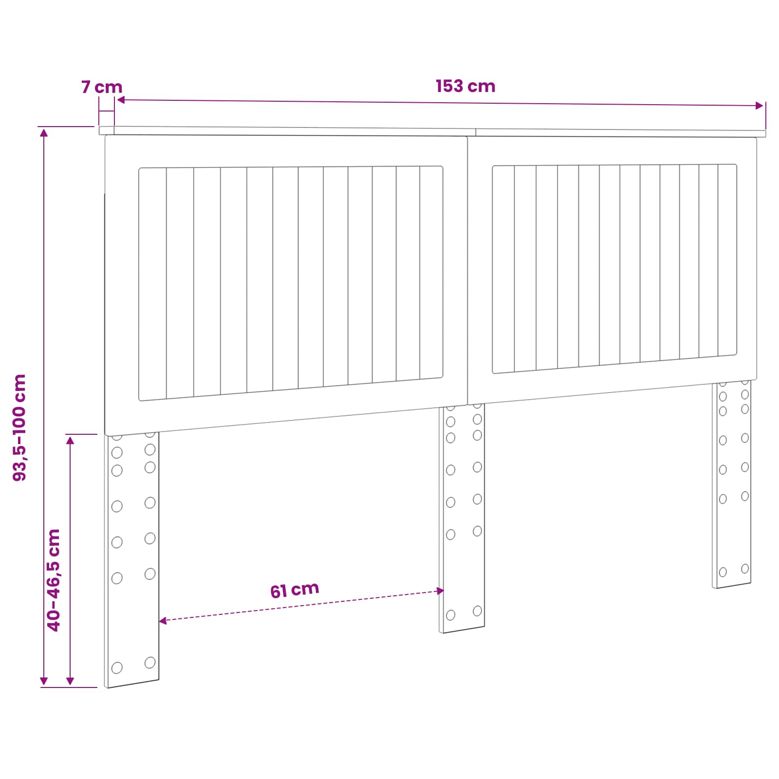 Kopfteil mit Kopfteil Graues Sonoma 150 cm Holzwerkstoff