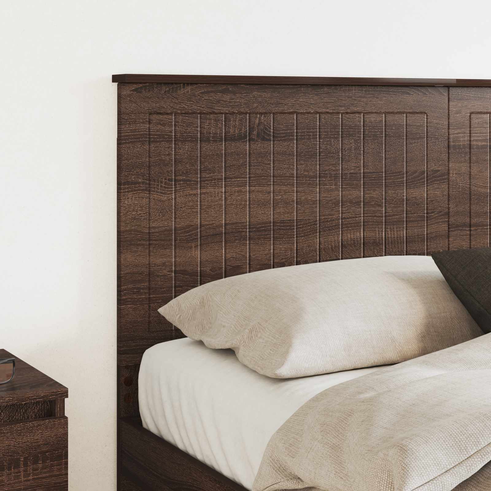 Kopfteil mit Kopfteil Braun Eichen-Optik 150 cm Holzwerkstoff